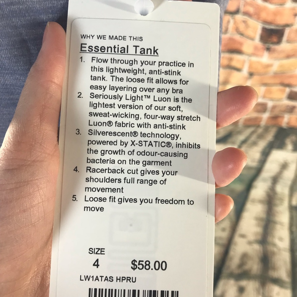 NWT lululemon essential tank heathered purple top - Picture 6 of 7